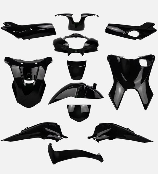 KIT CARENE NERE PER HONDA SH 125/150 2017-2018 12 PEZZI