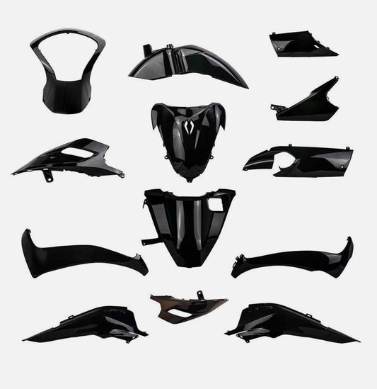 KIT CARENE PLASTICHE 13 PEZZI NERO LUCIDO HONDA SH 125 150 2013 - 2016